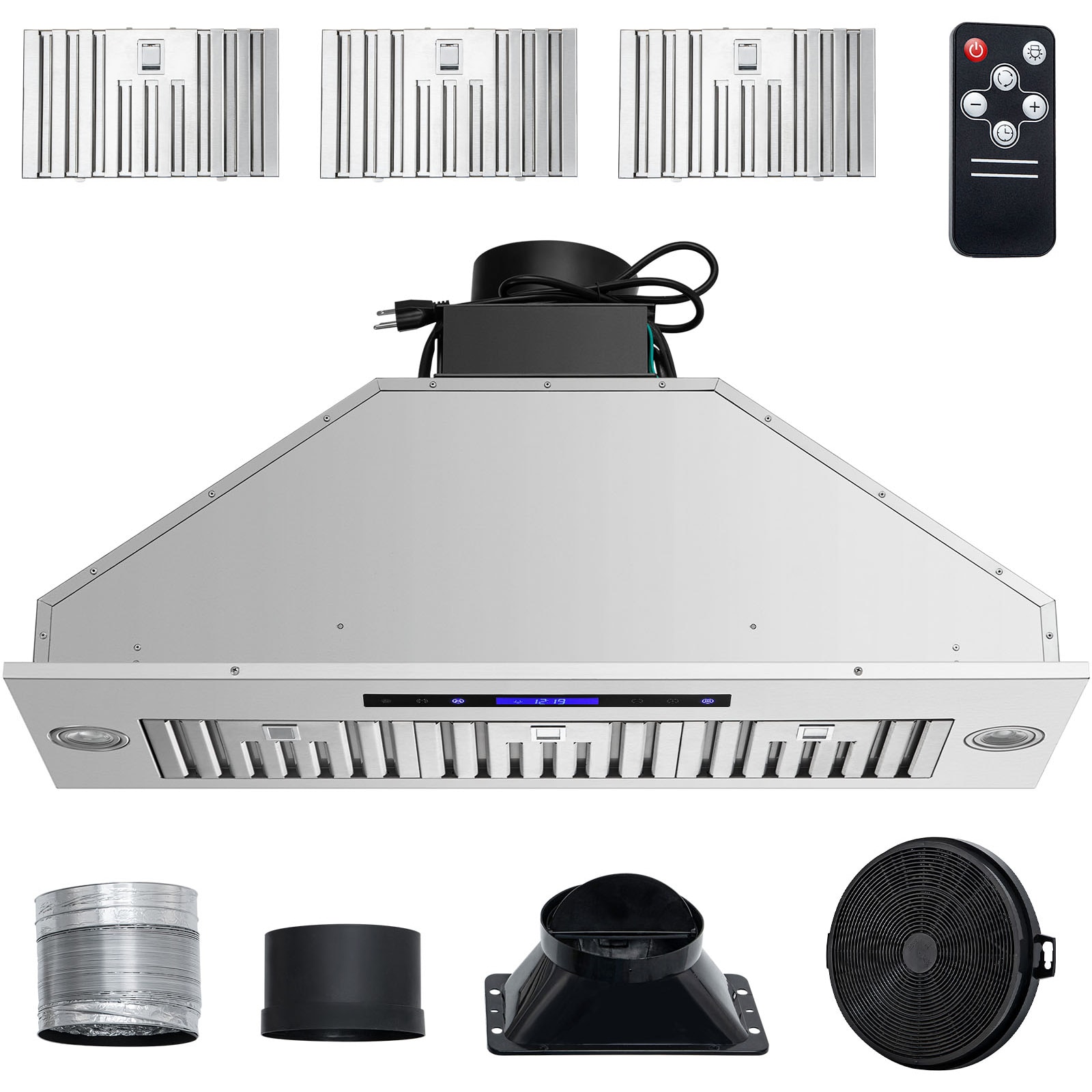 Stainless Steel Built-in Range Hood With Touch And Remote Control_voghion.com